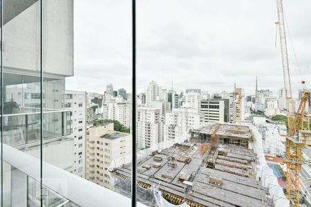 Sala / Varanda - Vista de apartamento à venda com 1 quarto, 35m² em Consolação, São Paulo