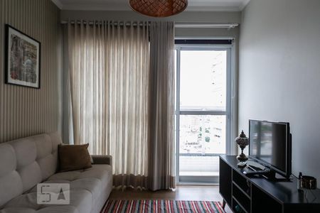 Sala de apartamento para alugar com 1 quarto, 45m² em Ponta da Praia, Santos