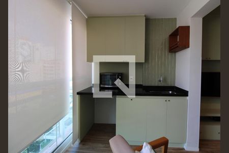 Detalhe da suíte  de kitnet/studio para alugar com 1 quarto, 33m² em Barra Funda, São Paulo