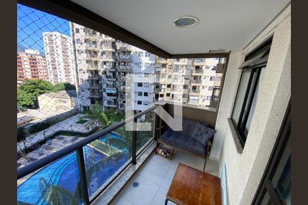 Varanda da Sala de apartamento à venda com 1 quarto, 44m² em Cachambi, Rio de Janeiro
