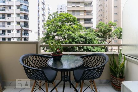 Varanda de apartamento à venda com 1 quarto, 47m² em Jardim Paulista, São Paulo