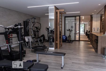 Apartamento para alugar com 46m², 1 quarto e 1 vaga Apartamento para alugar com 46m², 1 quarto e 1 vagaÁrea comum - Academia