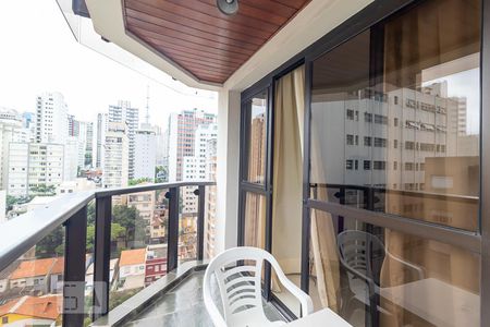Varanda de kitnet/studio à venda com 1 quarto, 42m² em Jardim Paulista, São Paulo