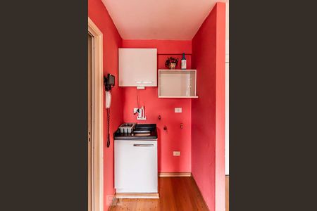 Cozinha de kitnet/studio à venda com 1 quarto, 29m² em Bela Vista, São Paulo