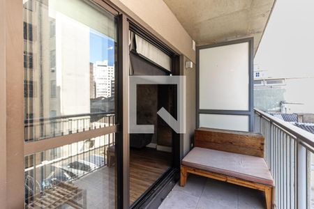 Varanda do Studio de kitnet/studio à venda com 1 quarto, 30m² em República, São Paulo