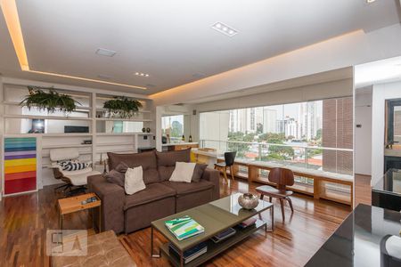 Sala de apartamento para alugar com 1 quarto, 69m² em Cidade Monções, São Paulo