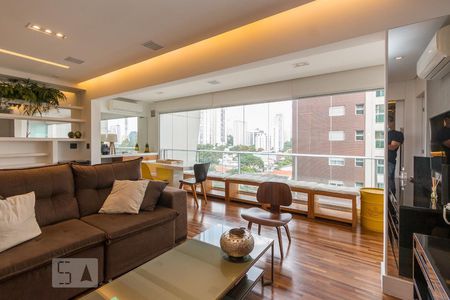 Sala de apartamento para alugar com 1 quarto, 69m² em Cidade Monções, São Paulo