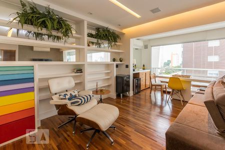 Sala de apartamento para alugar com 1 quarto, 69m² em Cidade Monções, São Paulo