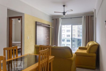 Sala de apartamento para alugar com 1 quarto, 67m² em Ocian, Praia Grande