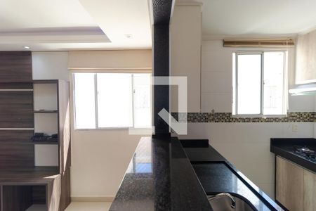 Salas e Cozinha de apartamento para alugar com 2 quartos, 43m² em Jardim Flamboyant, Paulínia