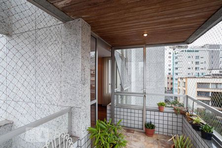 Varanda da sala 1 de apartamento para alugar com 4 quartos, 129m² em Carmo, Belo Horizonte