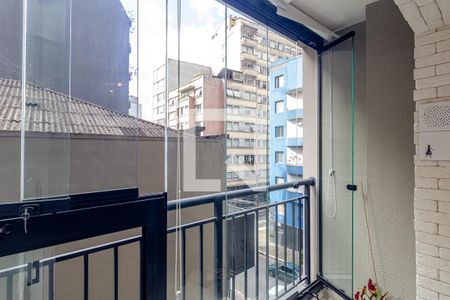 Varanda de kitnet/studio à venda com 1 quarto, 28m² em República, São Paulo