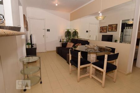 Sala de apartamento para alugar com 1 quarto, 60m² em Barra Funda, Guarujá