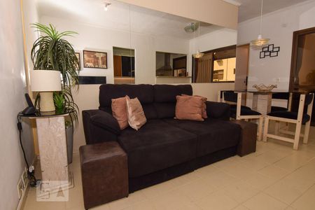 Sala de apartamento para alugar com 1 quarto, 60m² em Barra Funda, Guarujá