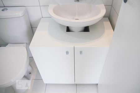 Detalhe do banheiro de kitnet/studio para alugar com 1 quarto, 28m² em Bela Vista, São Paulo