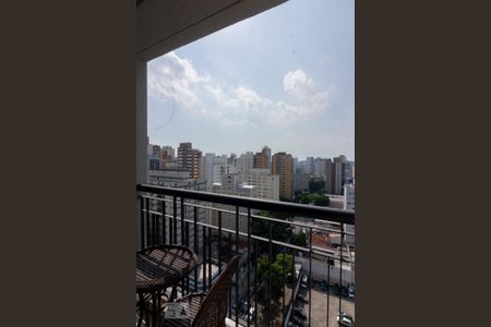 Varanda Sala de kitnet/studio para alugar com 1 quarto, 43m² em Indianópolis, São Paulo