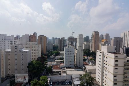 Vista Sala de kitnet/studio para alugar com 1 quarto, 43m² em Indianópolis, São Paulo