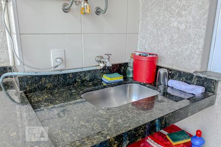 Detalhe Varanda Cozinha e Lavanderia de apartamento para alugar com 1 quarto, 34m² em Mooca, São Paulo