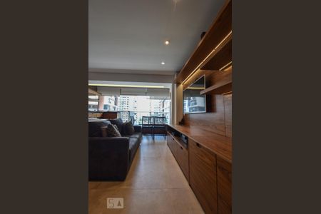 Sala de Estar de kitnet/studio para alugar com 1 quarto, 43m² em Brooklin Paulista, São Paulo
