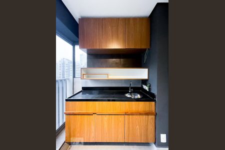 Studio à venda com 42m², 1 quarto e 1 vagaVaranda