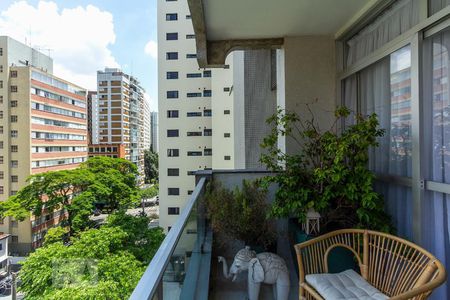 Varanda da Sala de apartamento para alugar com 3 quartos, 187m² em Indianópolis, São Paulo
