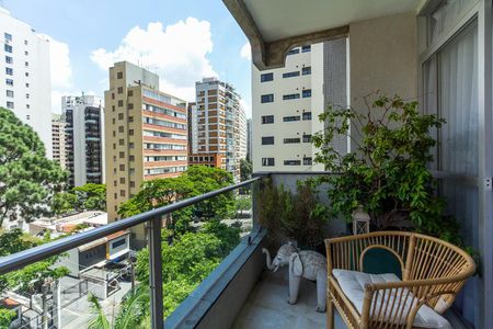 Varanda da Sala de apartamento para alugar com 3 quartos, 187m² em Indianópolis, São Paulo