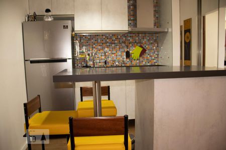 Kitnet Quarto Sala Cozinha de kitnet/studio para alugar com 1 quarto, 36m² em Centro, São Vicente