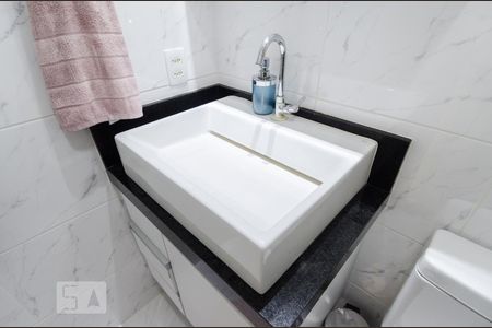 Banheiro da suíte de apartamento à venda com 3 quartos, 65m² em Nova Petrópolis, São Bernardo do Campo