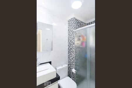 Banheiro da suíte de apartamento à venda com 3 quartos, 65m² em Nova Petrópolis, São Bernardo do Campo