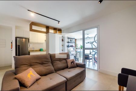 Sala de apartamento para alugar com 2 quartos, 78m² em Ponta da Praia, Santos