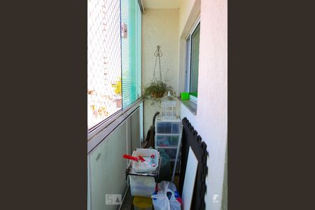 Sacada Sala de apartamento à venda com 4 quartos, 172m² em Vila Scarpelli, Santo André