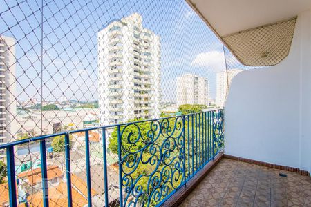 Varanda da sala de apartamento para alugar com 3 quartos, 120m² em Jardim, Santo André