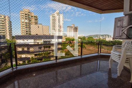 Varanda da Sala de apartamento para alugar com 4 quartos, 130m² em Balneario Cidade Atlantica, Guarujá
