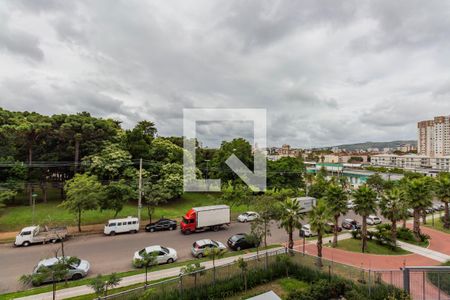 Vista da Sala  de apartamento à venda com 2 quartos, 58m² em São Sebastião, Porto Alegre
