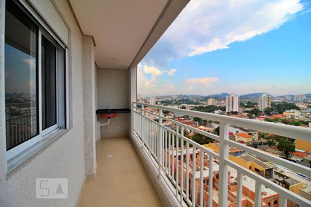 Varanda da Sala de apartamento para alugar com 2 quartos, 56m² em Vila Pires, Santo André
