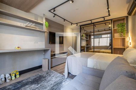 Sala/Quarto de apartamento para alugar com 1 quarto, 30m² em Cerqueira César, São Paulo