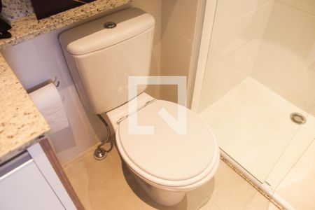 Apartamento para alugar com 33m², 1 quarto e sem vagaDetalhe do banheiro