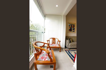 Varanda da Sala de kitnet/studio à venda com 1 quarto, 38m² em Vila Andrade, São Paulo