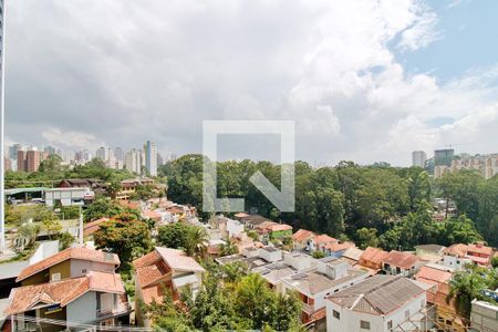 Vista da Sala/Cozinha de apartamento à venda com 1 quarto, 34m² em Paraíso do Morumbi, São Paulo