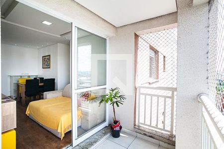 Varanda da Sala de apartamento à venda com 2 quartos, 57m² em Vila Homero Thon, Santo André