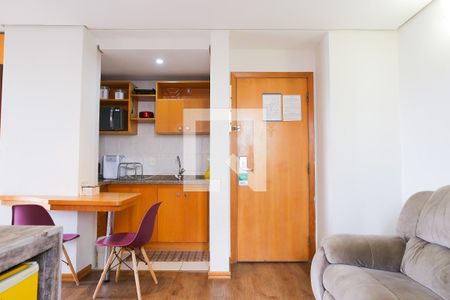 Sala/Cozinha de apartamento para alugar com 1 quarto, 47m² em Centro, Santo André