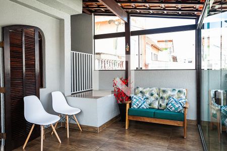 Varanda da Sala de casa para alugar com 4 quartos, 260m² em Vila Tibiriçá, Santo André