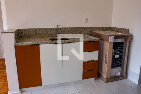 Cozinha de apartamento para alugar com 1 quarto, 38m² em Vila Clementino, São Paulo