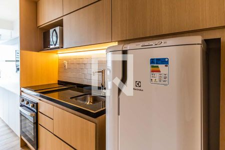 Cozinha de apartamento para alugar com 1 quarto, 25m² em Consolação, São Paulo