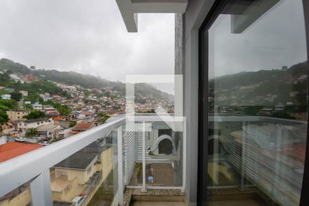 Sacada com churrasqueira de apartamento para alugar com 1 quarto, 40m² em Centro, Florianópolis