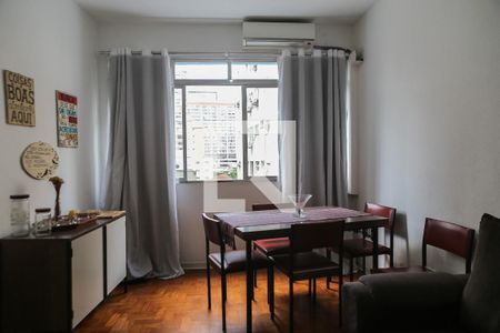 Sala de apartamento para alugar com 1 quarto, 60m² em Gonzaga, Santos