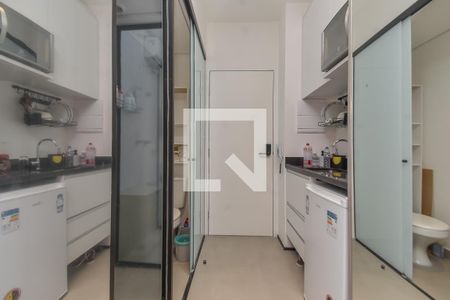 Cozinha de kitnet/studio para alugar com 1 quarto, 11m² em Vila Buarque, São Paulo