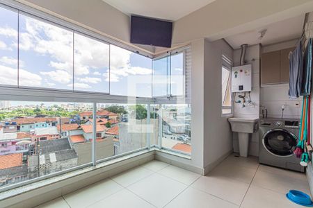 Varanda gourmet de apartamento à venda com 2 quartos, 73m² em Vila Eldízia, Santo André