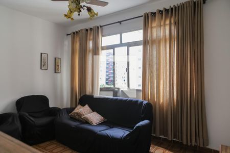 Sala de apartamento para alugar com 1 quarto, 58m² em Gonzaga, Santos