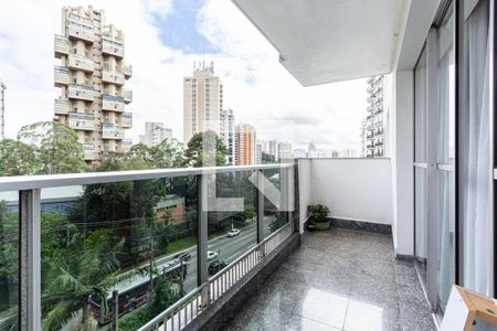 Varanda da Sala de apartamento à venda com 3 quartos, 130m² em Vila Andrade, São Paulo